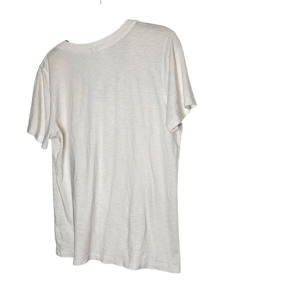 Marine Layer Womens White V-Neck T-Shirt Made In California Supima Cotton Staple - Picture 2 of 9